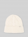 Tom Tailor Beanie Mütze mit Zopfmuster - Gardenia White