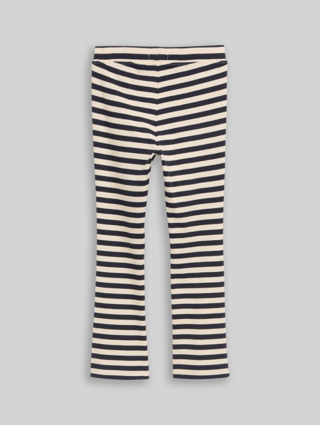 Tom Tailor Flared Leggings mit Streifenmuster - Dark Blue Off White Stripe Tom Tailor Flared Leggings mit Streifenmuster - Dark Blue Off White Stripe