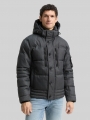 Tom Tailor Puffer-Jacke mit abnehmbarer Kapuze - Anthracite Melange Herringbone Tom Tailor Puffer-Jacke mit abnehmbarer Kapuze - Anthracite Melange Herringbone
