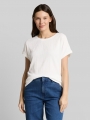 Tom Tailor T-Shirt im Material-Mix - Whisper White Tom Tailor T-Shirt im Material-Mix - Whisper White