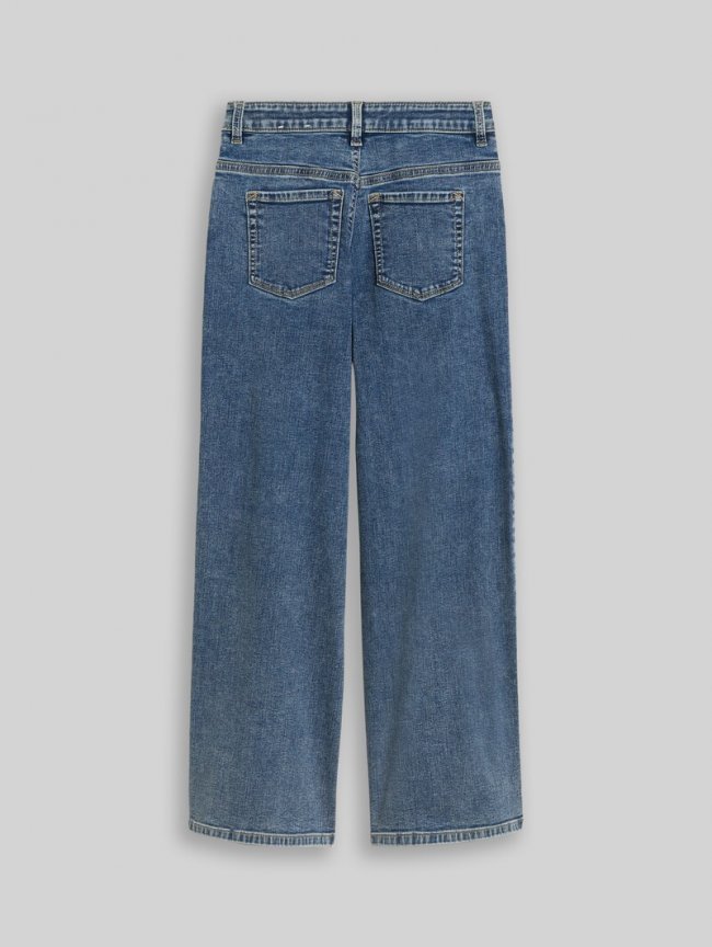 Tom Tailor Wide Leg Jeans mit Stretch - Blue Denim Tom Tailor Wide Leg Jeans mit Stretch - Blue Denim