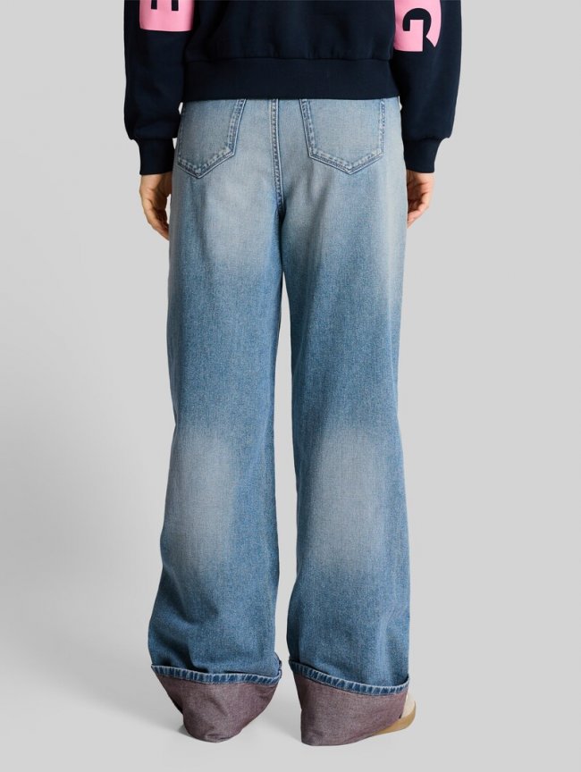 Tom Tailor TTLINOU WIDE Jeans mit Turn-Up - Light Stone Blue Denim Tint Tom Tailor TTLINOU WIDE Jeans mit Turn-Up - Light Stone Blue Denim Tint