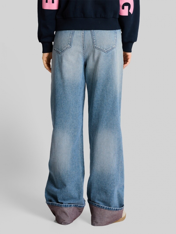 Tom Tailor TTLINOU WIDE Jeans mit Turn-Up - Light Stone Blue Denim Tint Tom Tailor TTLINOU WIDE Jeans mit Turn-Up - Light Stone Blue Denim Tint