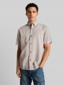 Tom Tailor Relaxed Fit Kurzarmhemd mit Leinenanteil - Muted Grey Chambray Tom Tailor Relaxed Fit Kurzarmhemd mit Leinenanteil - Muted Grey Chambray