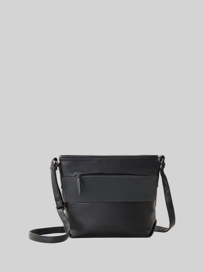 Tom Tailor TTNICOLINA M Umhängetasche mit Material-Mix - Mixed Black Tom Tailor TTNICOLINA M Umhängetasche mit Material-Mix - Mixed Black