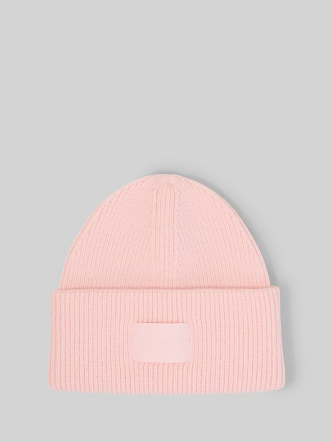 Tom Tailor Beanie Mütze mit Badge - Light Pastel Pink Melange Tom Tailor Beanie Mütze mit Badge - Light Pastel Pink Melange