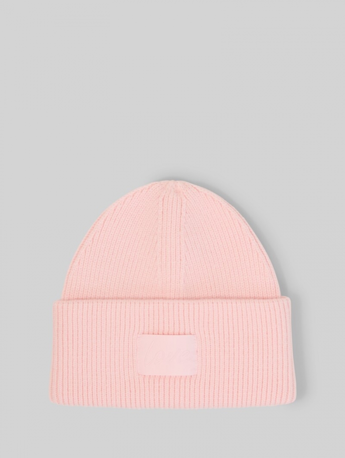 Tom Tailor Beanie Mütze mit Badge - Light Pastel Pink Melange Tom Tailor Beanie Mütze mit Badge - Light Pastel Pink Melange