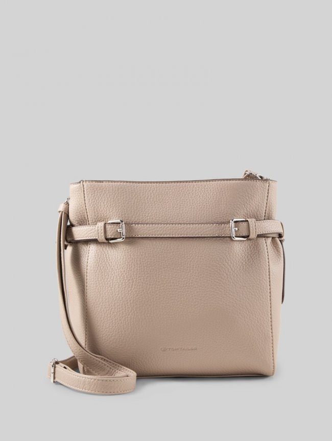 Tom Tailor TTSORA M Umhängetasche mit Gürteldetail - Taupe / Taupe Tom Tailor TTSORA M Umhängetasche mit Gürteldetail - Taupe / Taupe