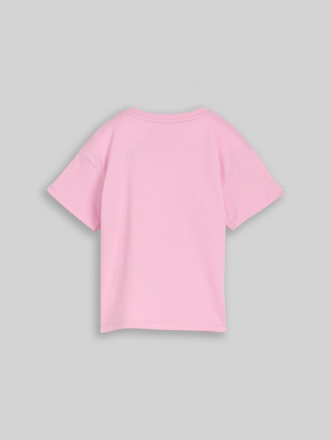 Tom Tailor Oversize T-Shirt mit Tüll-Detail - Lovely Pink Tom Tailor Oversize T-Shirt mit Tüll-Detail - Lovely Pink