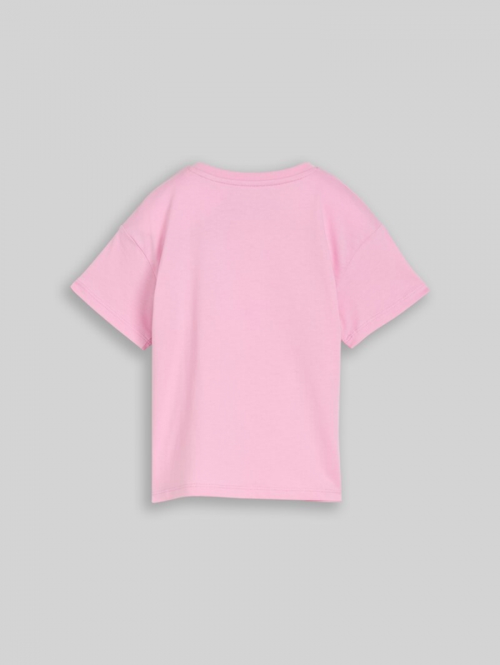 Tom Tailor Oversize T-Shirt mit Tüll-Detail - Lovely Pink Tom Tailor Oversize T-Shirt mit Tüll-Detail - Lovely Pink