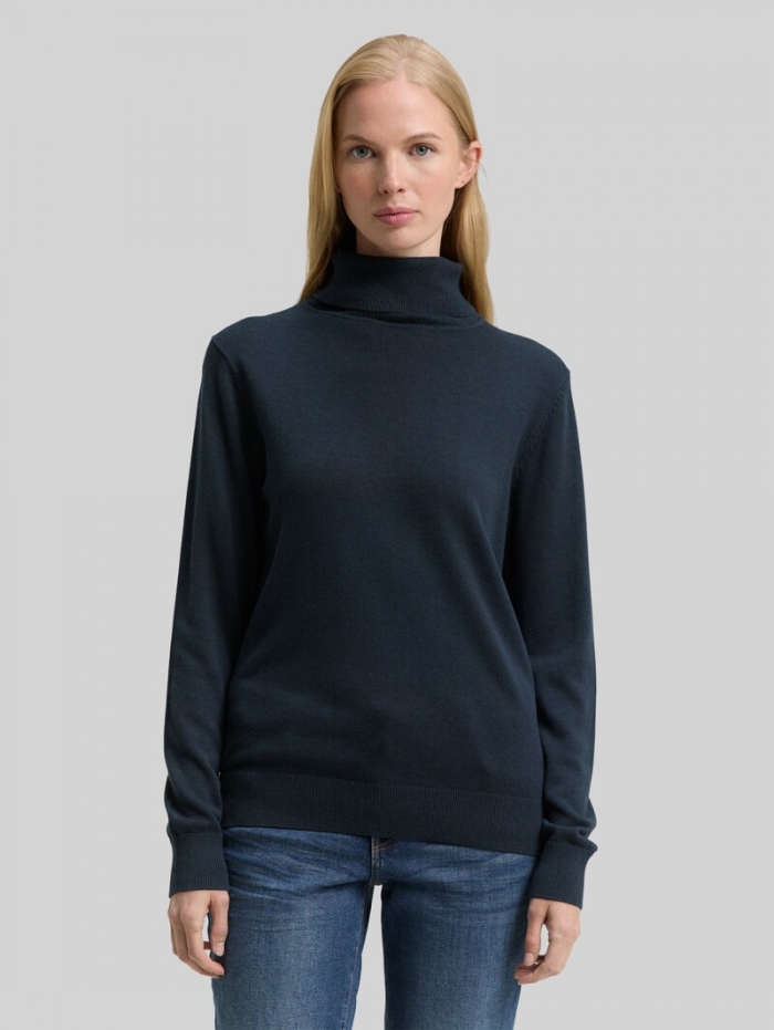 Tom Tailor Basic Rollkragenpullover - Lunar Eclipse Tom Tailor Basic Rollkragenpullover - Lunar Eclipse