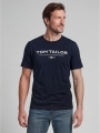 Tom Tailor T-Shirt aus Baumwolle mit Logo-Print - Sky Captain Blue