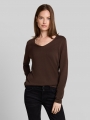 Tom Tailor Strickpullover mit V-Ausschnitt - Java Dark Brown Tom Tailor Strickpullover mit V-Ausschnitt - Java Dark Brown