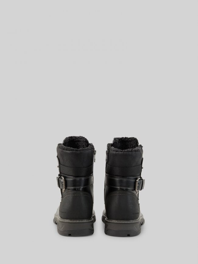 Tom Tailor Wasserfeste Stiefel mit Schnallen-Detail - Black Tom Tailor Wasserfeste Stiefel mit Schnallen-Detail - Black