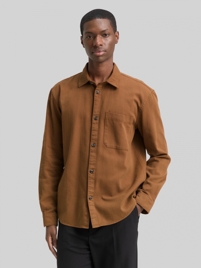 Tom Tailor Relaxed Fit Hemd mit Brusttasche - Golden Clay Tom Tailor Relaxed Fit Hemd mit Brusttasche - Golden Clay