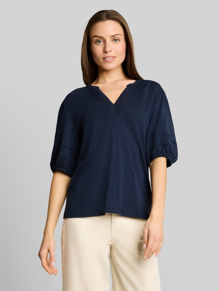 Tom Tailor Blusenshirt mit Spitzendetails - Sky Captain Blue Tom Tailor Blusenshirt mit Spitzendetails - Sky Captain Blue