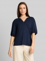 Tom Tailor Blusenshirt mit Spitzendetails - Sky Captain Blue Tom Tailor Blusenshirt mit Spitzendetails - Sky Captain Blue