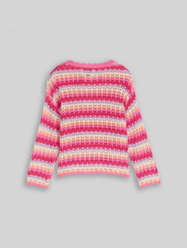 Tom Tailor Oversize cropped Strickpullover - Multicolor Stripe Tom Tailor Oversize cropped Strickpullover - Multicolor Stripe