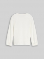 Tom Tailor Langarmshirt mit Wendepailletten - Whisper White