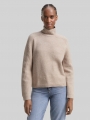 Tom Tailor Relaxed Fit Strickpullover mit Stehkragen - Cosy Beige Melange Tom Tailor Relaxed Fit Strickpullover mit Stehkragen - Cosy Beige Melange