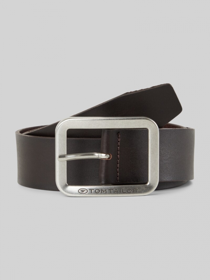 Tom Tailor TTTED Ledergürtel mit eckiger Dornschließe - Brown Uni Tom Tailor TTTED Ledergürtel mit eckiger Dornschließe - Brown Uni