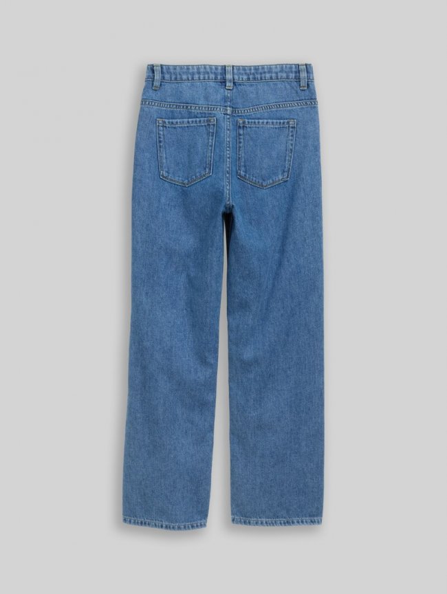 Tom Tailor Straight Jeans - Clean Mid Stone Blue Denim Tom Tailor Straight Jeans - Clean Mid Stone Blue Denim