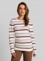 Tom Tailor Strickpullover aus Baumwolle - Rosa Beige Plum Regular Stripe Tom Tailor Strickpullover aus Baumwolle - Rosa Beige Plum Regular Stripe