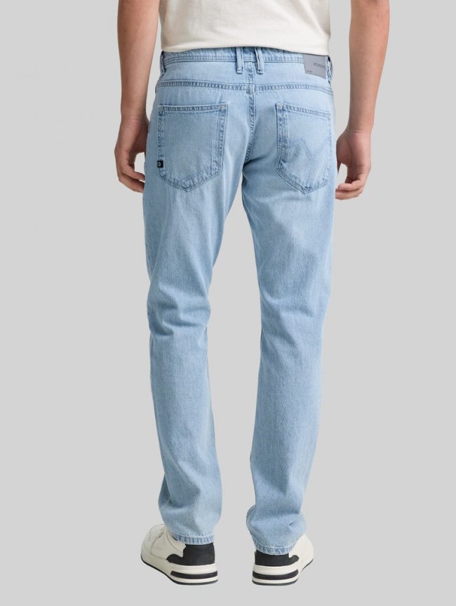 Tom Tailor TTAEDAN STRAIGHT Jeans aus Baumwolle - Light Stone Wash Denim Tom Tailor TTAEDAN STRAIGHT Jeans aus Baumwolle - Light Stone Wash Denim