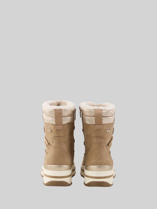 Tom Tailor Wasserfeste Schneestiefel mit Material-Mix - Dark Sand Tom Tailor Wasserfeste Schneestiefel mit Material-Mix - Dark Sand