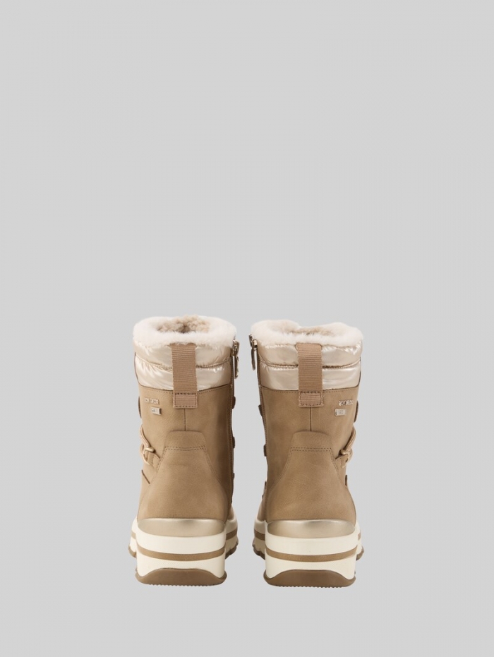 Tom Tailor Wasserfeste Schneestiefel mit Material-Mix - Dark Sand Tom Tailor Wasserfeste Schneestiefel mit Material-Mix - Dark Sand