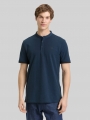 Tom Tailor Piqué Poloshirt mit Stehkragen - Blue Black Two Tone Pique Tom Tailor Piqué Poloshirt mit Stehkragen - Blue Black Two Tone Pique