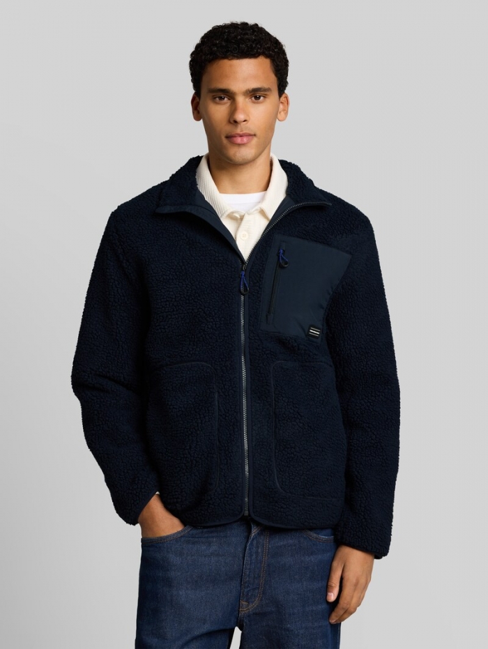 Tom Tailor Relaxed Fit Teddy Jacke - Sky Captain Blue Tom Tailor Relaxed Fit Teddy Jacke - Sky Captain Blue