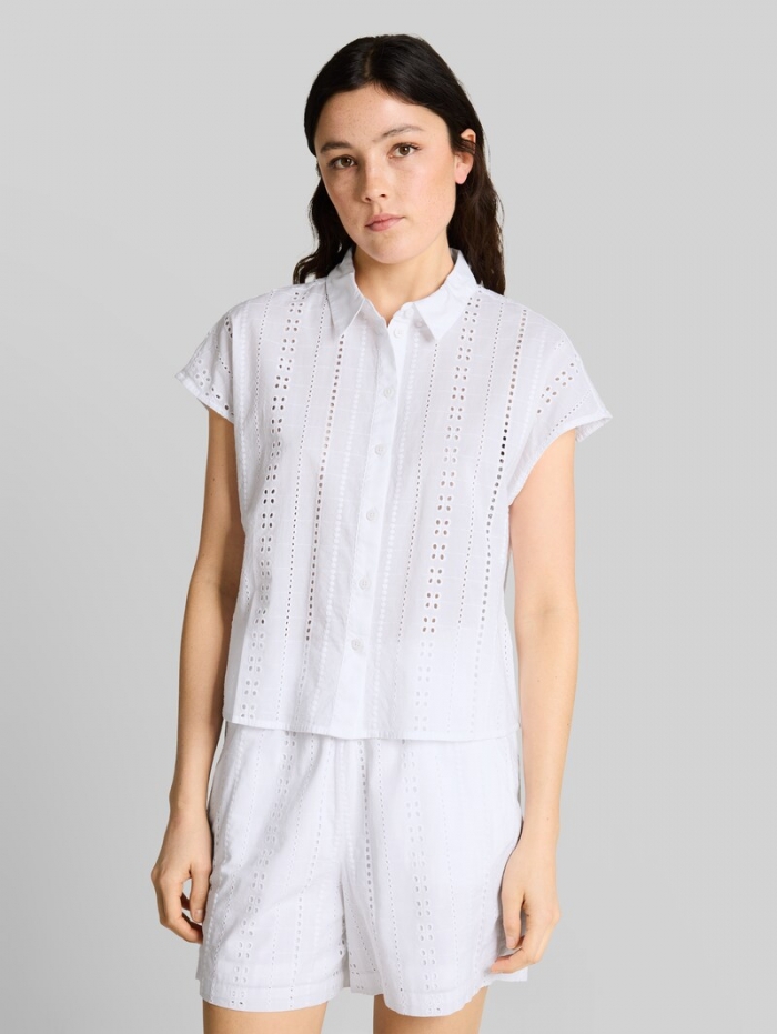 Tom Tailor Bluse mit Lochstickerei - White Tom Tailor Bluse mit Lochstickerei - White