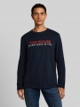 Tom Tailor Langarmshirt mit Logo-Print - Sky Captain Blue Tom Tailor Langarmshirt mit Logo-Print - Sky Captain Blue