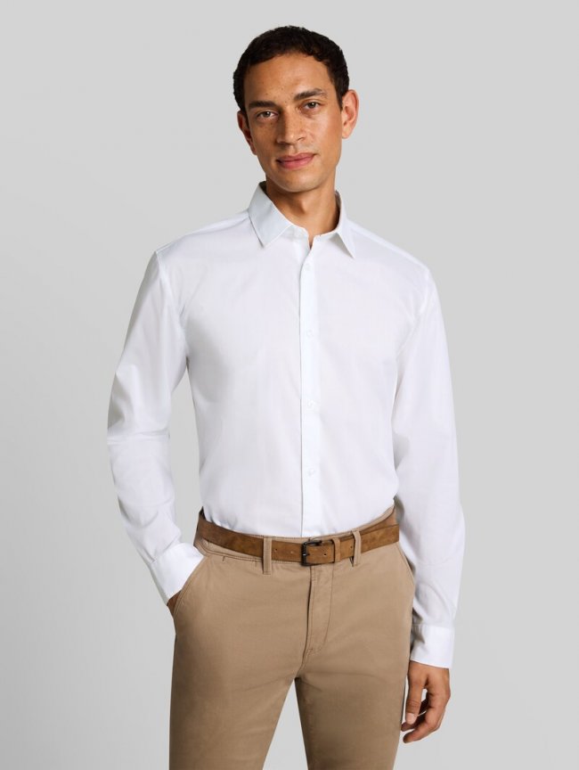 Tom Tailor Regular Fit Hemd mit Stretch - White Tom Tailor Regular Fit Hemd mit Stretch - White