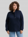 Tom Tailor Plus Size - Scuba Sweatshirt mit Stehkragen - Sky Captain Blue Tom Tailor Plus Size - Scuba Sweatshirt mit Stehkragen - Sky Captain Blue