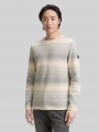 Tom Tailor Strickpullover im Streifenmuster - Grey White Stripe