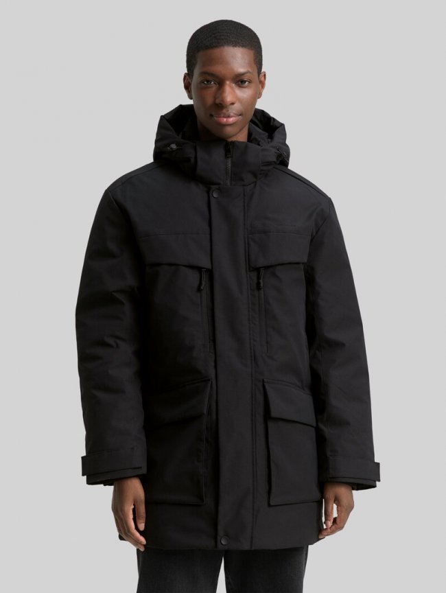 Tom Tailor Arctic Parka mit abnehmbarer Kapuze - Black Tom Tailor Arctic Parka mit abnehmbarer Kapuze - Black