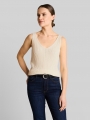 Tom Tailor Stricktop mit V-Ausschnitt - Dove White Tom Tailor Stricktop mit V-Ausschnitt - Dove White