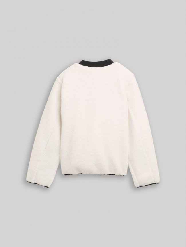 Tom Tailor Teddy Bomberjacke - Light Cream Beige Tom Tailor Teddy Bomberjacke - Light Cream Beige