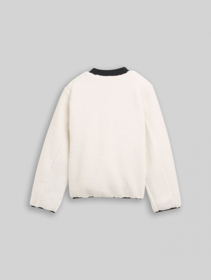 Tom Tailor Teddy Bomberjacke - Light Cream Beige Tom Tailor Teddy Bomberjacke - Light Cream Beige
