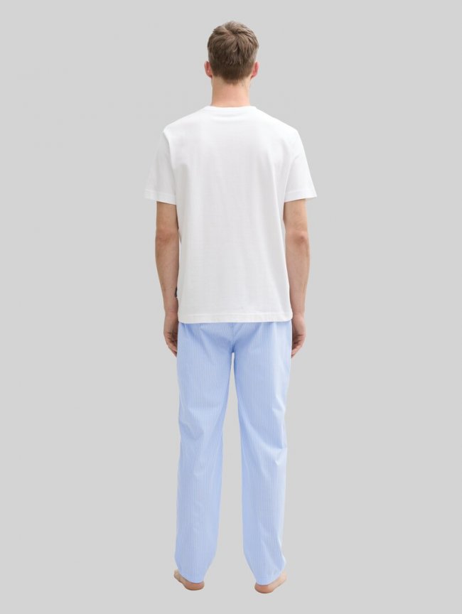 Tom Tailor Pyjama-Hose aus Baumwolle - Blue-light-stripe Tom Tailor Pyjama-Hose aus Baumwolle - Blue-light-stripe