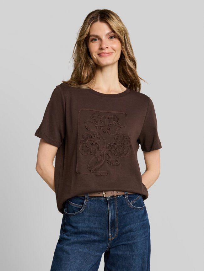Tom Tailor T-Shirt aus Baumwolle - Java Dark Brown Tom Tailor T-Shirt aus Baumwolle - Java Dark Brown