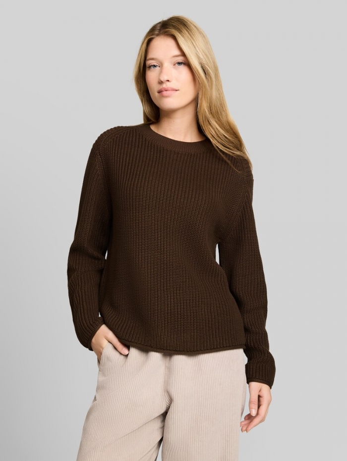 Tom Tailor Relaxed Fit Strickpullover - New Cool Dark Brown Tom Tailor Relaxed Fit Strickpullover - New Cool Dark Brown