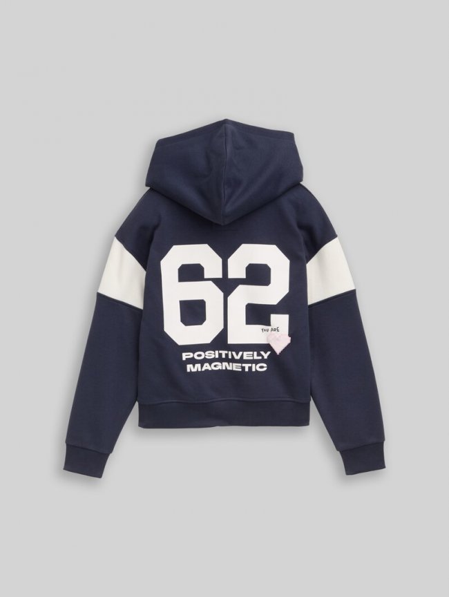 Tom Tailor Oversize Hoodie Sweatshirt mit Rückenprint - Parisien Night Blue Tom Tailor Oversize Hoodie Sweatshirt mit Rückenprint - Parisien Night Blue