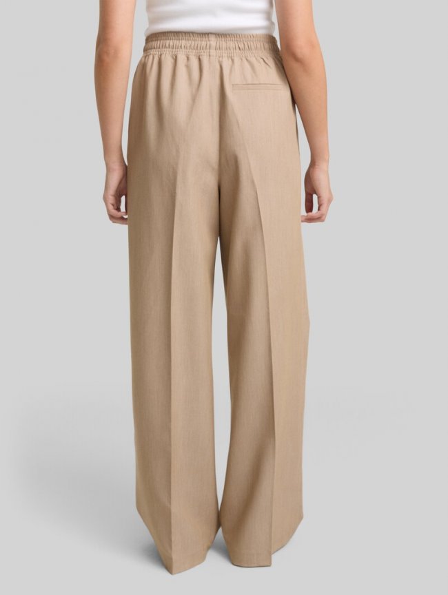 Tom Tailor Wide Leg Hose mit Kordelzug - Intense Beige Melange Tom Tailor Wide Leg Hose mit Kordelzug - Intense Beige Melange
