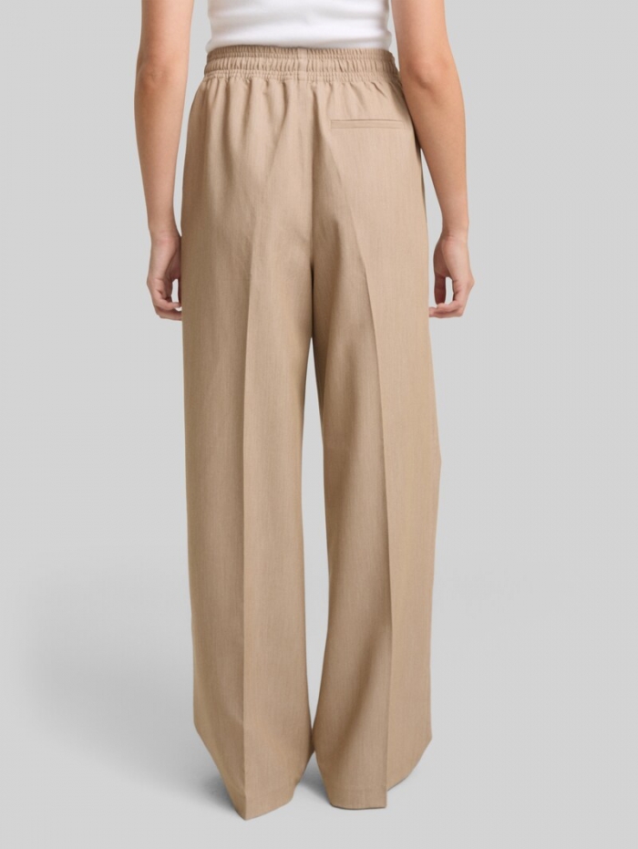 Tom Tailor Wide Leg Hose mit Kordelzug - Intense Beige Melange Tom Tailor Wide Leg Hose mit Kordelzug - Intense Beige Melange