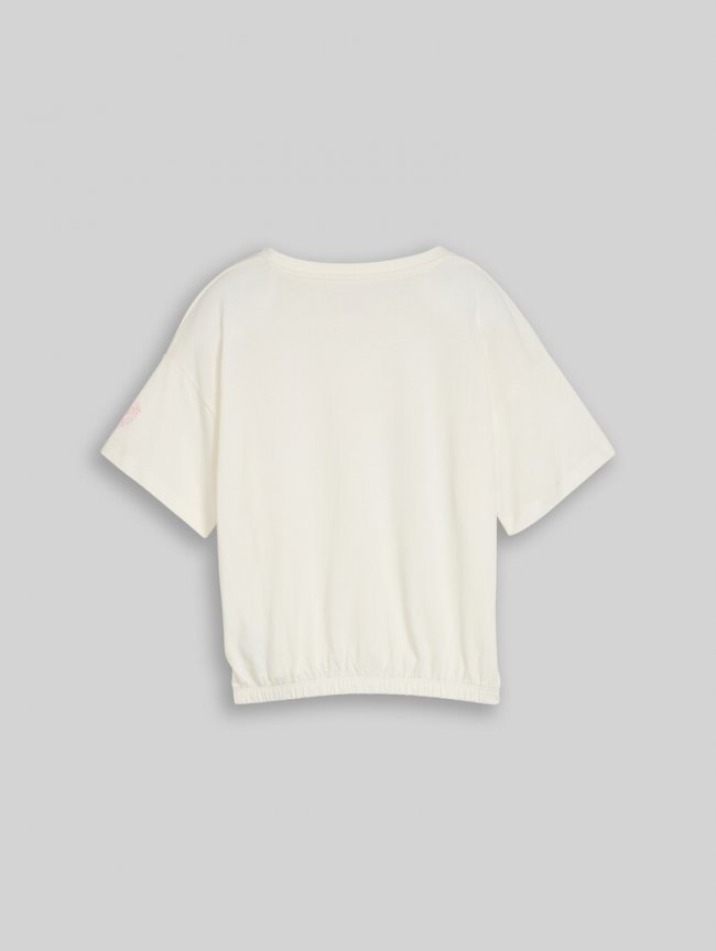 Tom Tailor T-Shirt mit Stickerei - Wool White Tom Tailor T-Shirt mit Stickerei - Wool White