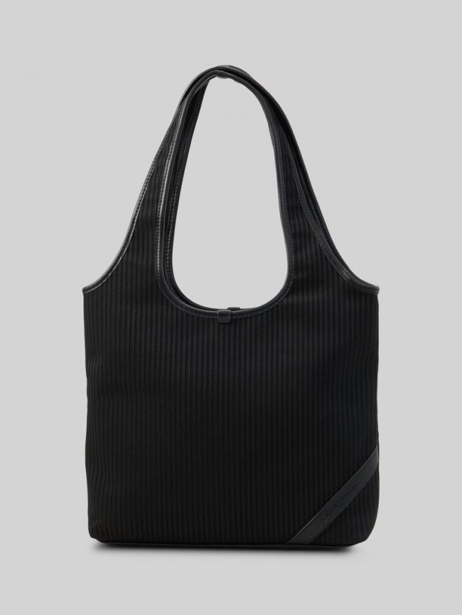 Tom Tailor TTLIDORA L Shopper mit Logo-Badge - Schwarz / Black Tom Tailor TTLIDORA L Shopper mit Logo-Badge - Schwarz / Black