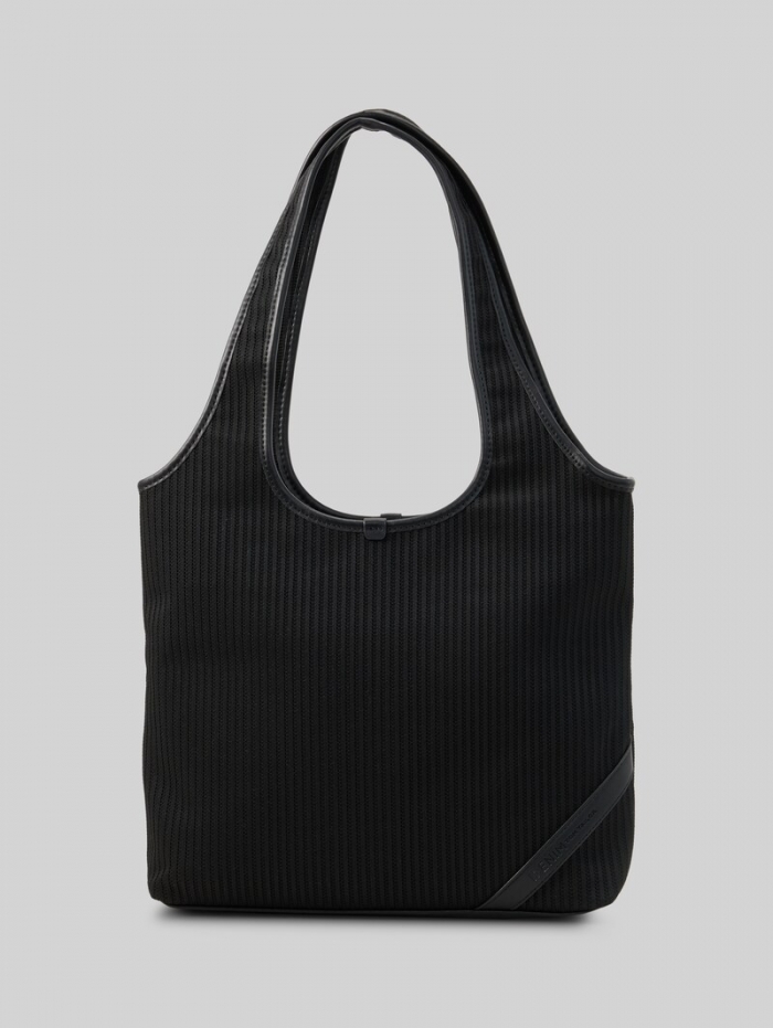 Tom Tailor TTLIDORA L Shopper mit Logo-Badge - Schwarz / Black Tom Tailor TTLIDORA L Shopper mit Logo-Badge - Schwarz / Black